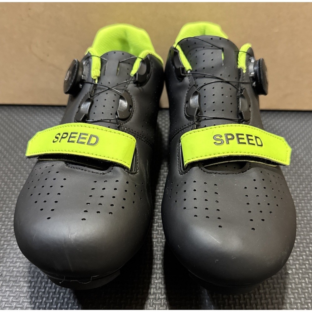 SPEED Cycling Shoes Men Size 40 /US 7.5 Black & Fluorescent Green